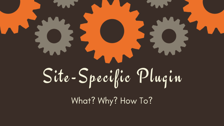 Site-Specific Plugin What Why How To